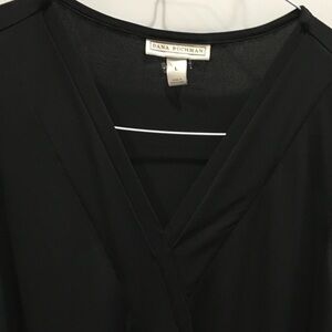 Dana Buchman Classic Black Top Women’s Large Sleeveless Bottom Flowing